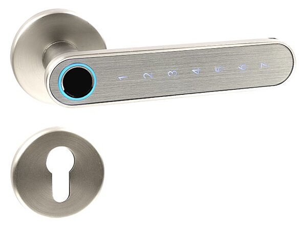Chytrá klika Richter Czech Smart Touch Handle H.03.(NIMAT), klika-klika, Otvor na cylindrickou vložku PZ, Richter nikl matný