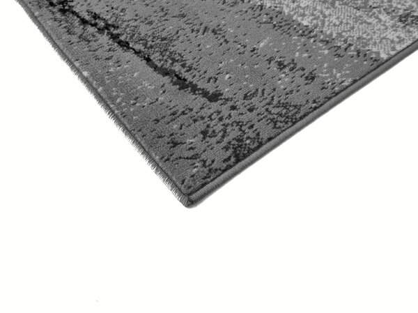Obdélníkový koberec 140x190 cm LUKEN - šedý / černý