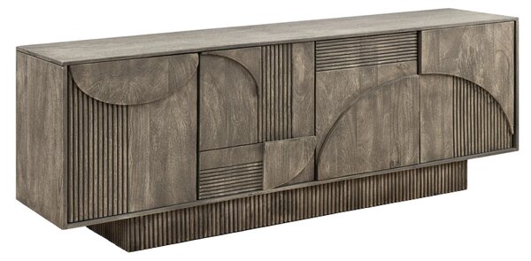 Massive home | Komoda Art Deco 170cm masiv šedé mango