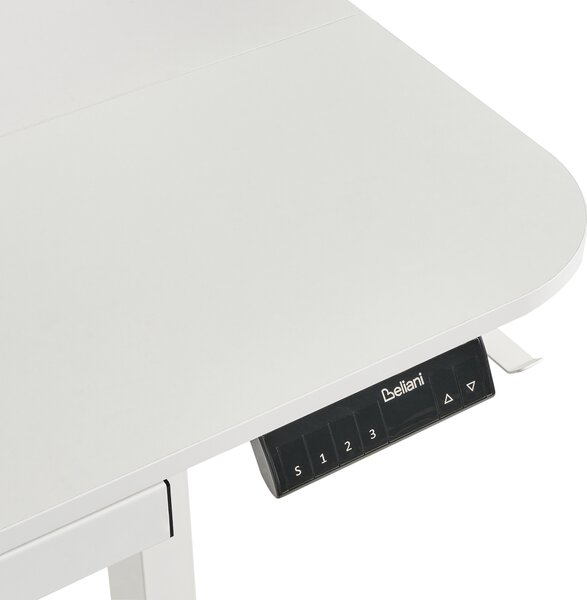 Elektricky výškově nastavitelný pracovní stůl WILBANKS Bílá 120 cm 60 cm s USB portem