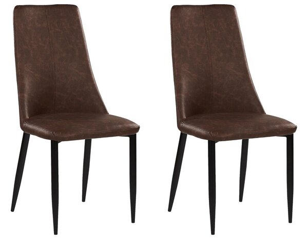 Set 2 ks. jídelních židlí CLENOT (hnědá). 1023159