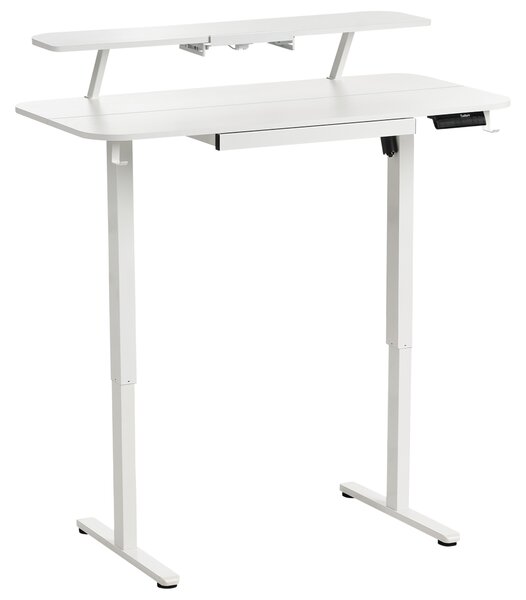 Elektricky výškově nastavitelný pracovní stůl WILBANKS Bílá 120 cm 60 cm s USB portem