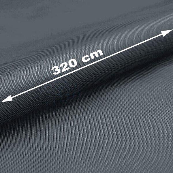 Vodu odpuzující oxfordová látka s teflonovou úpravou, 165 g/m², šíře 320 cm, grafitová