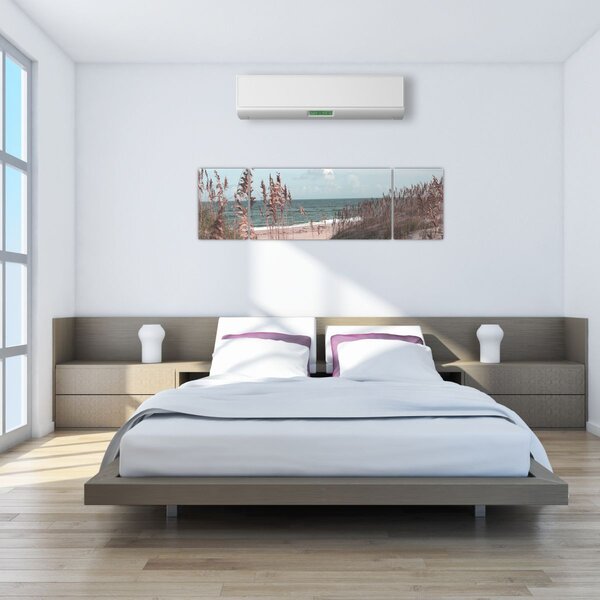 Obraz - Růžová pláž (170x50 cm)