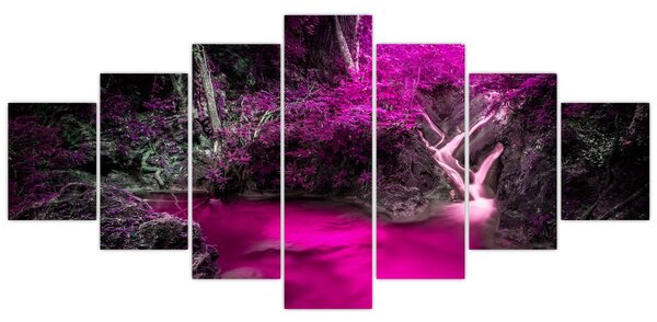 Obraz - Růžový les (210x100 cm)