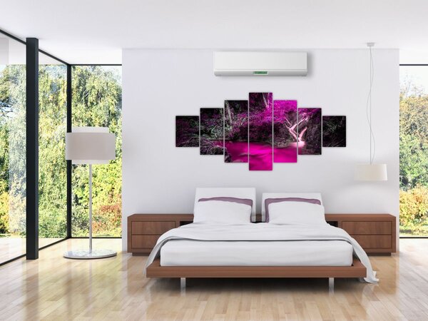 Obraz - Růžový les (210x100 cm)