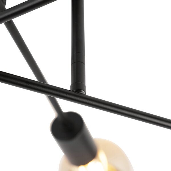 Chytré stropní svítidlo černé 6-světlo vč. Wifi G95 - Sydney