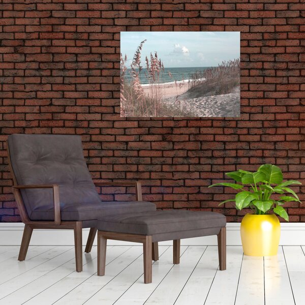 Obraz - Růžová pláž (70x50 cm)