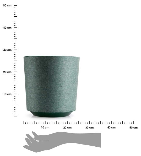 PLASTOVÝ KVĚTINÁČ ALOE TX 25,5X27 CM TMAVĚZELENÁ