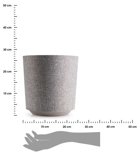 PLASTOVÝ KVĚTINÁČ ALOE TX 25,5X27 CM BÉŽOVÁ