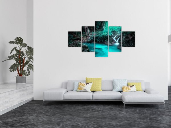 Obraz - Tyrkysové jezero (125x70 cm)