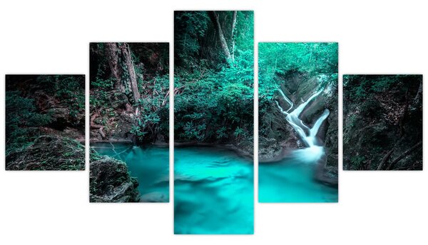 Obraz - Tyrkysové jezero (125x70 cm)