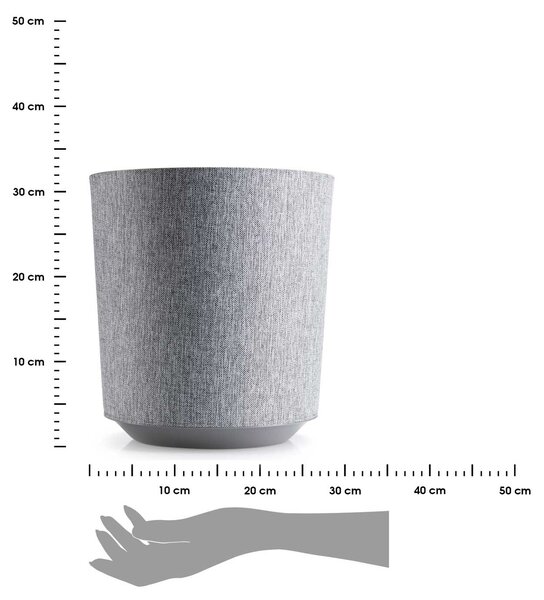 PLASTOVÝ KVĚTINÁČ ALOE TX 28,5X32 CM ŠEDÁ