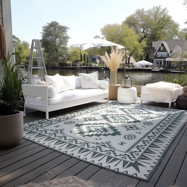 ELLE Decoration, Kusový koberec Gemini 106020 Green z kolekce Elle – na ven i na doma, 80x150, zelená, chodba / předsíň