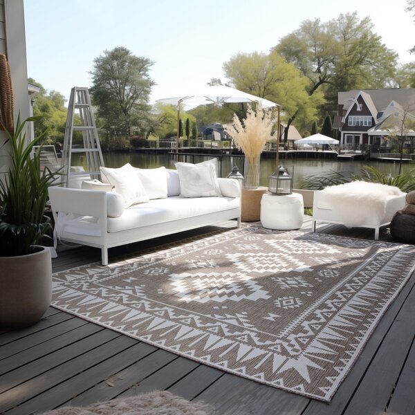 ELLE Decoration, Kusový koberec Gemini 106021 Linen z kolekce Elle – na ven i na doma, 80x150, béžová, chodba / předsíň