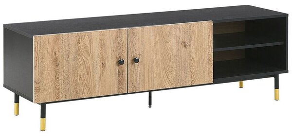 TV stolek/skříňka ALABI (světlé dřevo + černá). 1023515