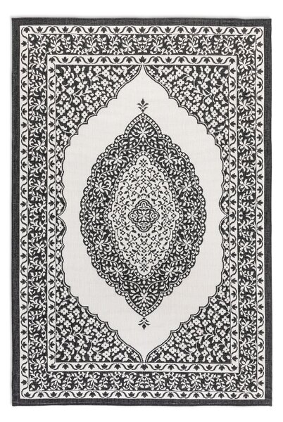 ELLE Decoration, Kusový koberec Gemini 106024 Black z kolekce Elle – na ven i na doma, 160x230, černobílá, chodba / předsíň