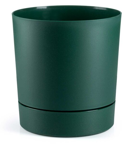 PLASTOVÝ KVĚTINÁČ AZALEA SADA 2KS 22,5X23,5 CM+17,5X18,5 CM TMAVĚZELENÁ