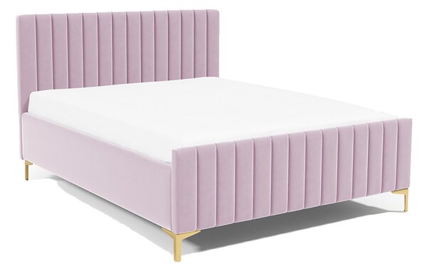 Postel RUBY 25 STANDARD 140x200 cm - zlaté nohy Tmavě modrá