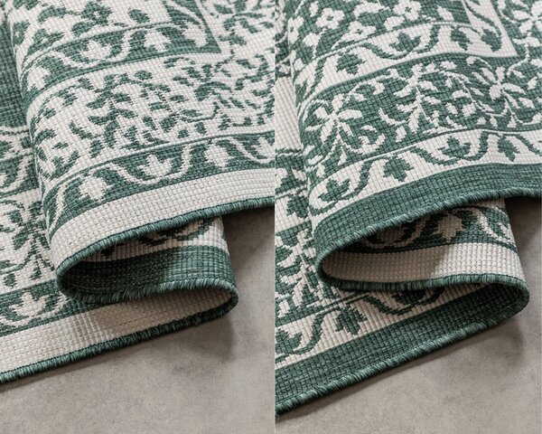 ELLE Decoration, Kusový koberec Gemini 106025 Green z kolekce Elle – na ven i na doma, 160x230, zelená, chodba / předsíň