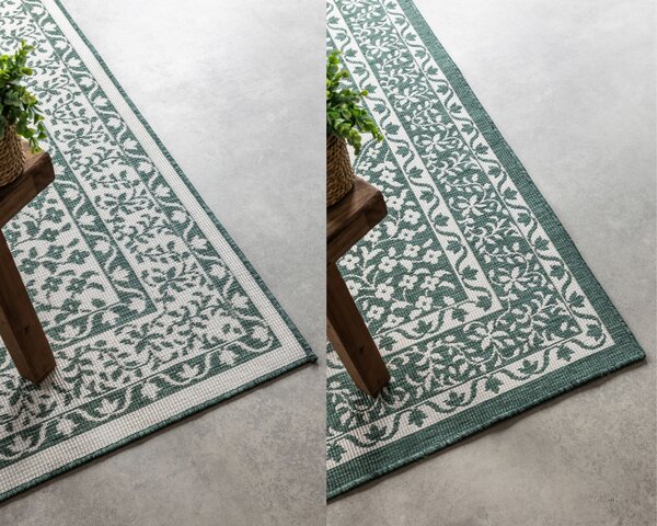 ELLE Decoration, Kusový koberec Gemini 106025 Green z kolekce Elle – na ven i na doma, 160x230, zelená, chodba / předsíň