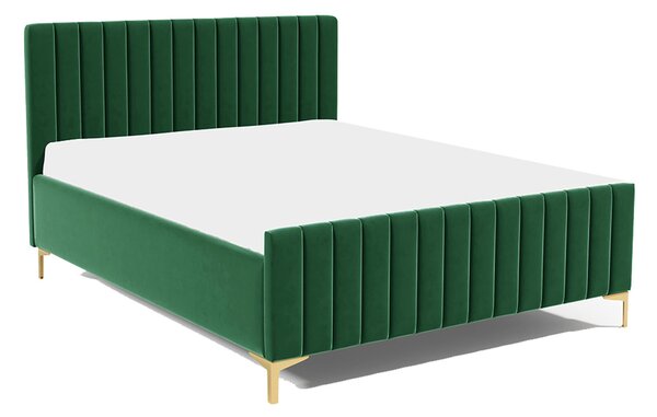 Postel RUBY 25 STANDARD 140x200 cm - zlaté nohy Tmavě modrá
