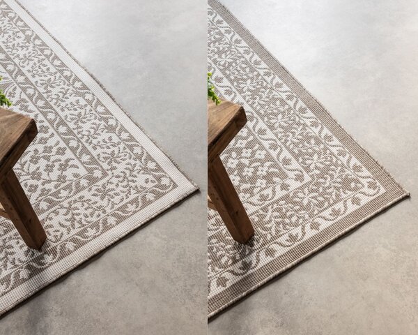 ELLE Decoration, Kusový koberec Gemini 106026 Linen z kolekce Elle – na ven i na doma, 80x150, béžová, chodba / předsíň