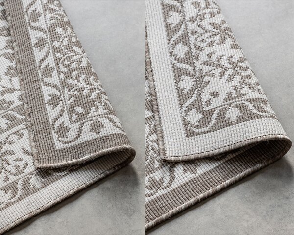 ELLE Decoration, Kusový koberec Gemini 106026 Linen z kolekce Elle – na ven i na doma, 80x150, béžová, chodba / předsíň