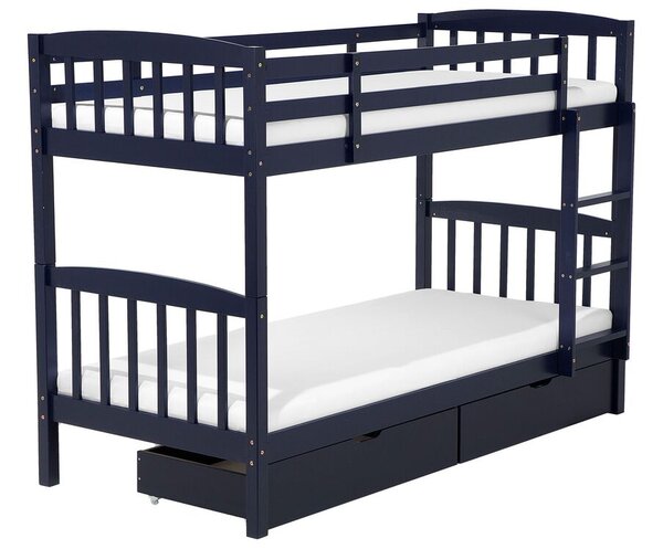 Patrová postel 90 cm REWIND (tmavě modrá) (s roštem a úl. prostorem). 1026685