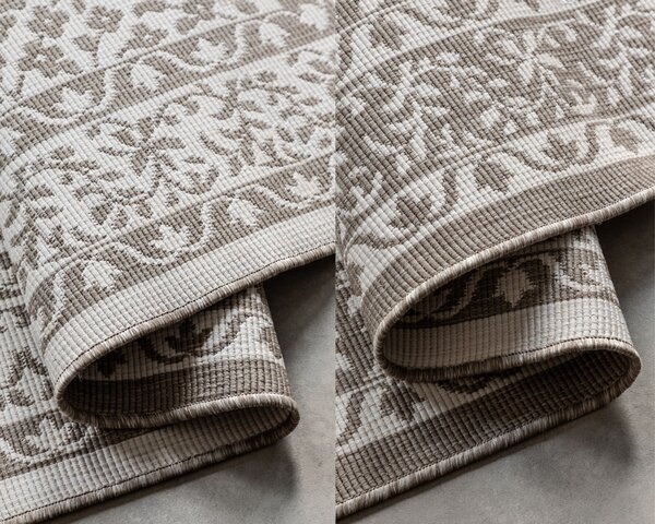 ELLE Decoration, Kusový koberec Gemini 106026 Linen z kolekce Elle – na ven i na doma, 80x150, béžová, chodba / předsíň