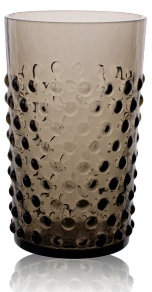 Sklenice, Jílek Glassworks, HOBNAIL, Černý kouř, 250 ml, 6 ks