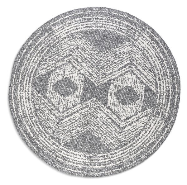 ELLE Decoration koberce Kusový koberec Gemini 106028 Silver kruh z kolekce Elle – na ven i na doma - 100x100 (průměr) kruh cm