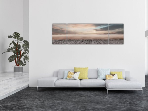 Obraz - Molo při západu slunce (170x50 cm)