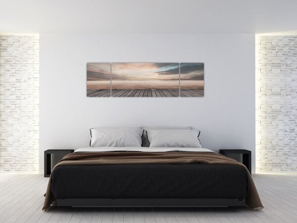 Obraz - Molo při západu slunce (170x50 cm)