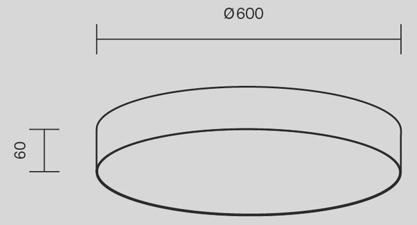 Maytoni Moderní stropní LED svítidlo ZON, 90W, ⌀ 60 cm Barva: Černá, Teplota světla: 3000K - teplá bílá