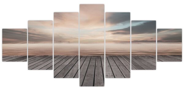 Obraz - Molo při západu slunce (210x100 cm)