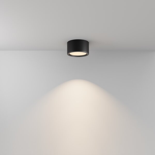 Maytoni Moderní koupelnové stropní LED svítidlo HYDRA, 15W, v. 17,6 cm, 3000K, IP44 Barva: Černá