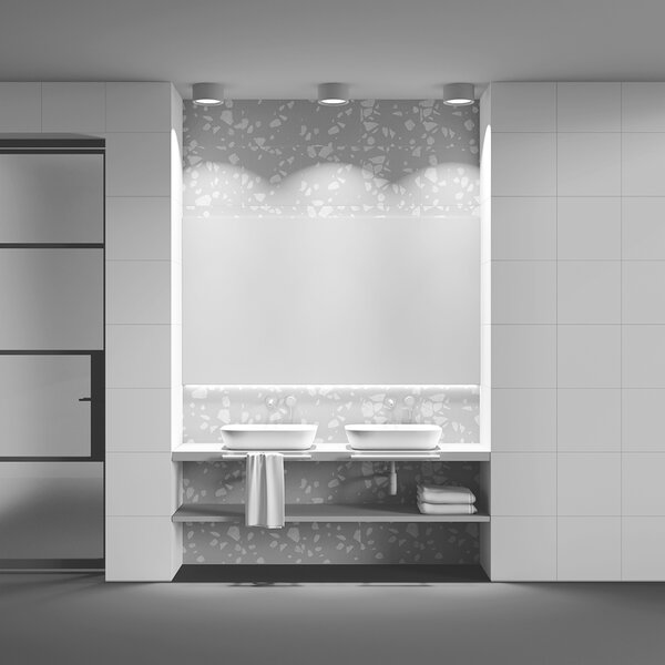 Maytoni Moderní koupelnové stropní LED svítidlo HYDRA, 15W, v. 17,6 cm, 3000K, IP44 Barva: Černá