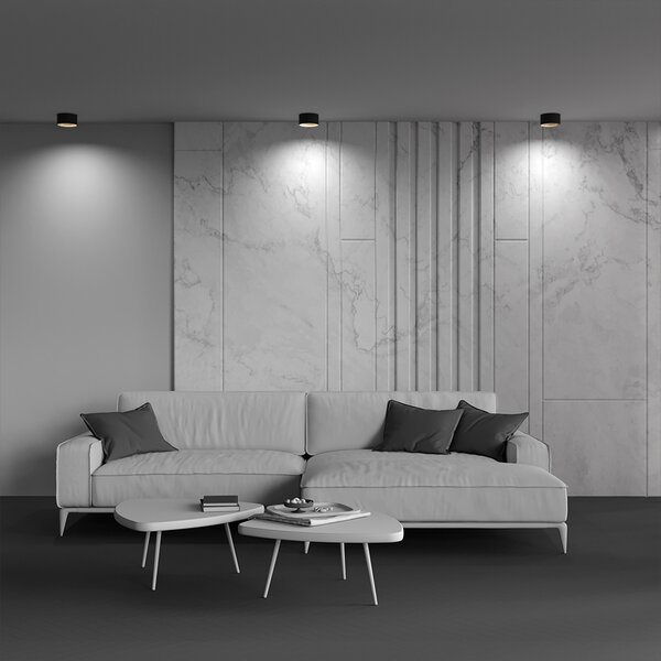 Maytoni Moderní stropní LED svítidlo VEGA, 15W, v. 7 cm, 3000K Barva: Černá