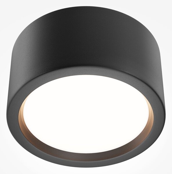 Maytoni Moderní koupelnové stropní LED svítidlo HYDRA, 15W, v. 17,6 cm, 3000K, IP44 Barva: Černá