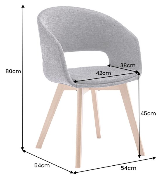 Designová židle Colby šedá