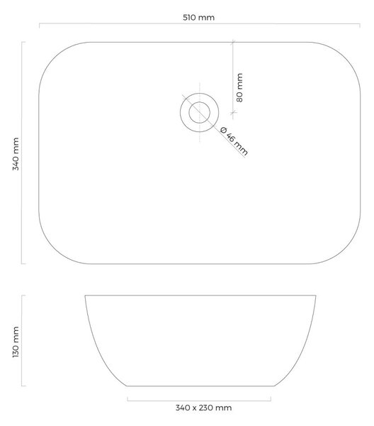 Oltens Solvig umyvadlo 51x34 cm oválné na pult bílá 40322000