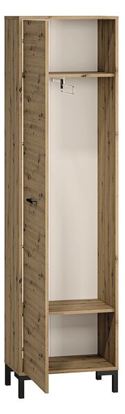 Vysoká předsíňová skříň BEDA - šířka 55 cm, dub artisan
