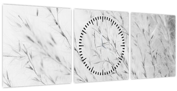 Obraz - Pampas grass N⁰2 (s hodinami) (90x30 cm)