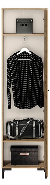 Vysoká předsíňová skříň BEDA - šířka 55 cm, dub artisan
