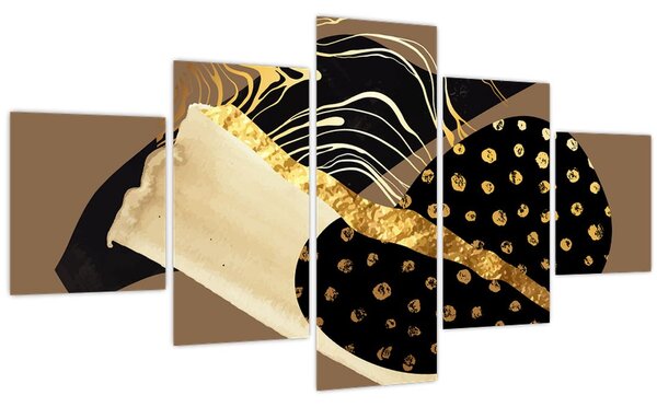Obraz - Abstrakce golden brown N⁰1 (125x70 cm)