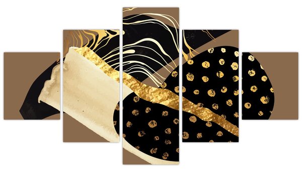Obraz - Abstrakce golden brown N⁰1 (125x70 cm)