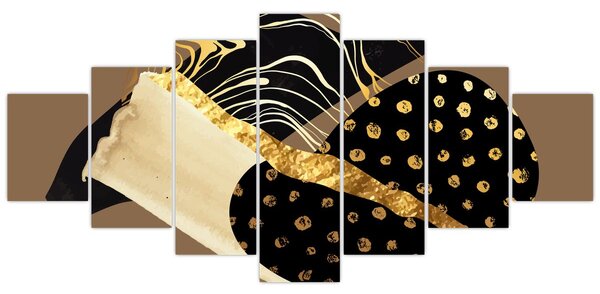 Obraz - Abstrakce golden brown N⁰1 (210x100 cm)