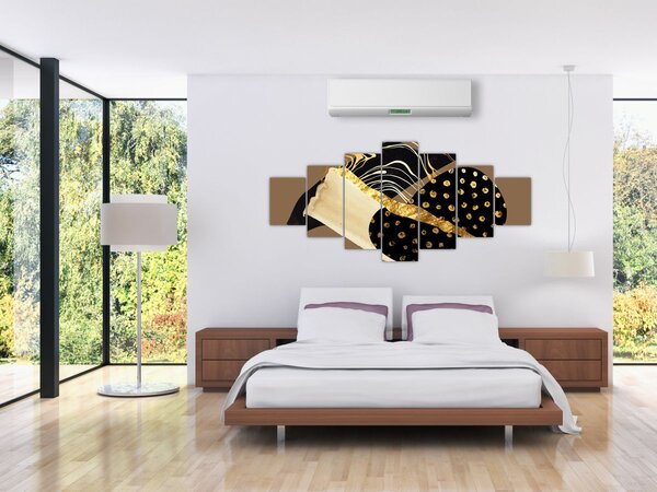 Obraz - Abstrakce golden brown N⁰1 (210x100 cm)