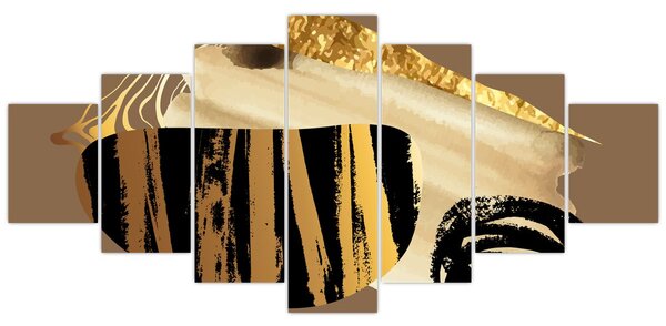 Obraz - Abstrakce golden brown N⁰2 (210x100 cm)